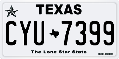 TX license plate CYU7399