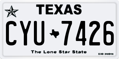 TX license plate CYU7426