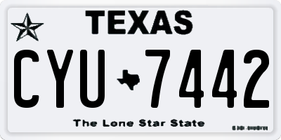 TX license plate CYU7442