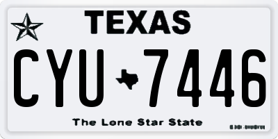 TX license plate CYU7446