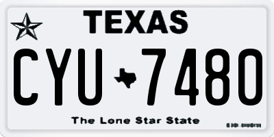 TX license plate CYU7480