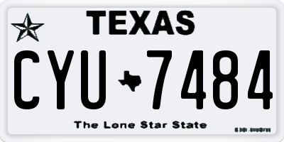 TX license plate CYU7484