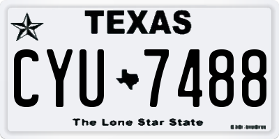 TX license plate CYU7488