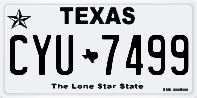 TX license plate CYU7499