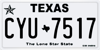TX license plate CYU7517