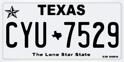 TX license plate CYU7529