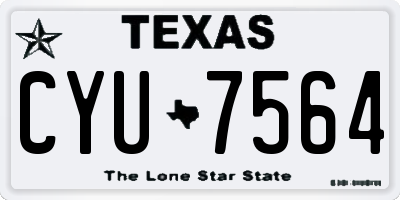 TX license plate CYU7564