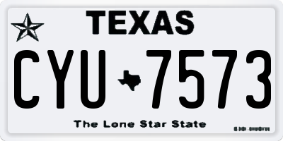 TX license plate CYU7573