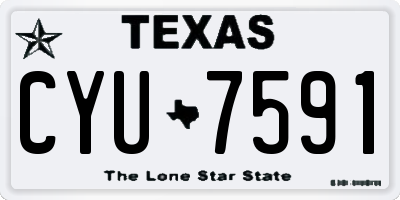 TX license plate CYU7591