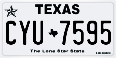 TX license plate CYU7595