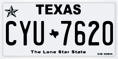 TX license plate CYU7620
