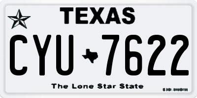 TX license plate CYU7622