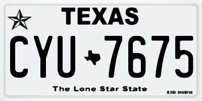 TX license plate CYU7675