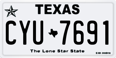 TX license plate CYU7691