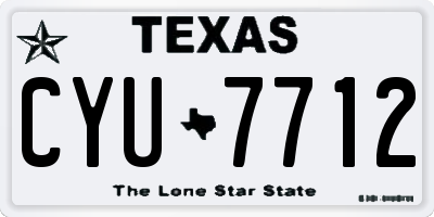 TX license plate CYU7712