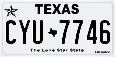 TX license plate CYU7746