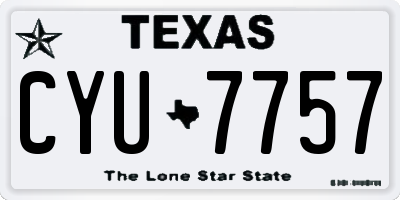TX license plate CYU7757