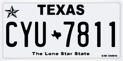 TX license plate CYU7811