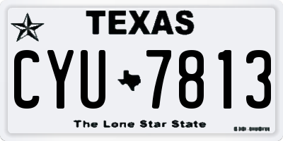 TX license plate CYU7813