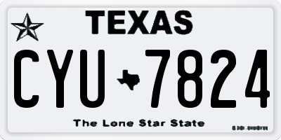 TX license plate CYU7824