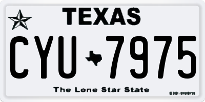 TX license plate CYU7975