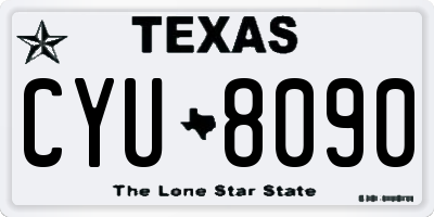 TX license plate CYU8090
