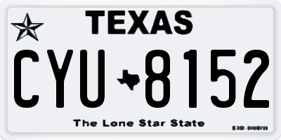 TX license plate CYU8152