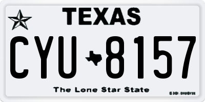 TX license plate CYU8157