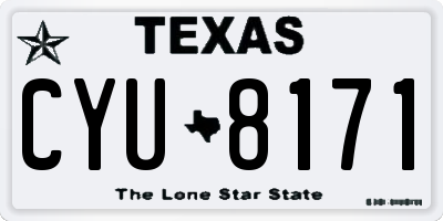TX license plate CYU8171