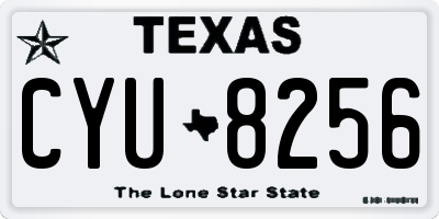 TX license plate CYU8256