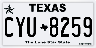 TX license plate CYU8259