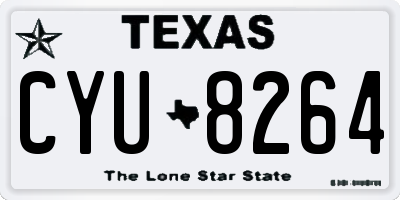 TX license plate CYU8264