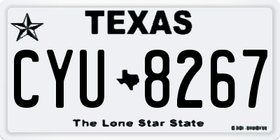 TX license plate CYU8267