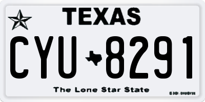 TX license plate CYU8291