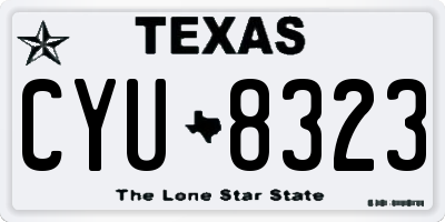 TX license plate CYU8323
