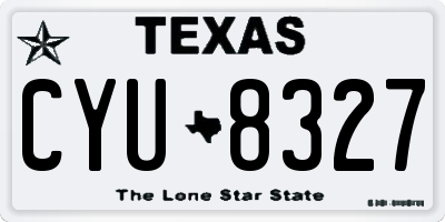 TX license plate CYU8327