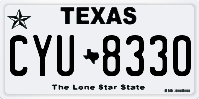 TX license plate CYU8330