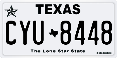 TX license plate CYU8448