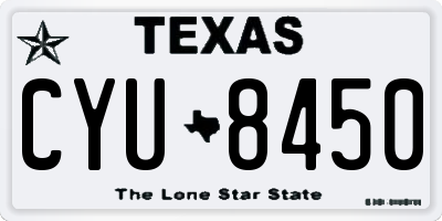 TX license plate CYU8450