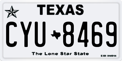 TX license plate CYU8469