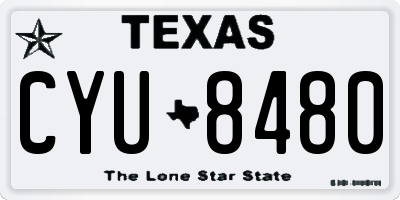 TX license plate CYU8480