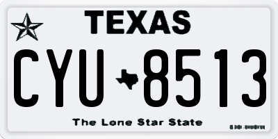 TX license plate CYU8513