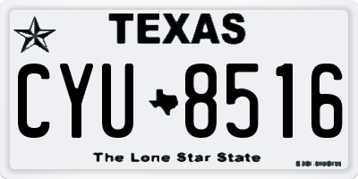 TX license plate CYU8516