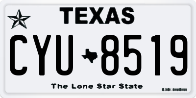 TX license plate CYU8519