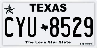 TX license plate CYU8529