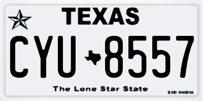 TX license plate CYU8557