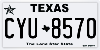 TX license plate CYU8570