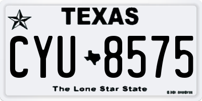 TX license plate CYU8575