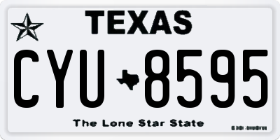 TX license plate CYU8595