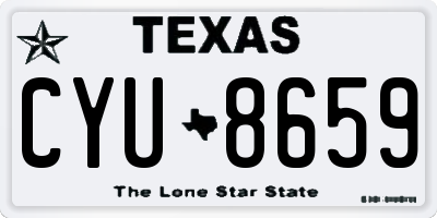 TX license plate CYU8659